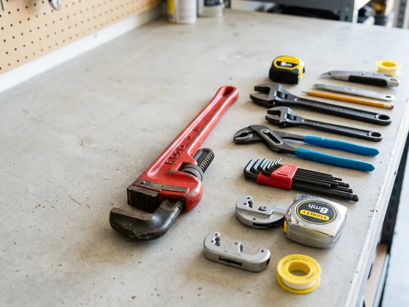 Professional plumbers in Seton Village, NM equipped with top-tier tools for residential and commercial plumbing services.